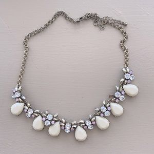 Bronze necklace with cream and pink detail